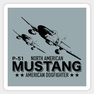 North American P-51 Mustang (Small logo) Magnet